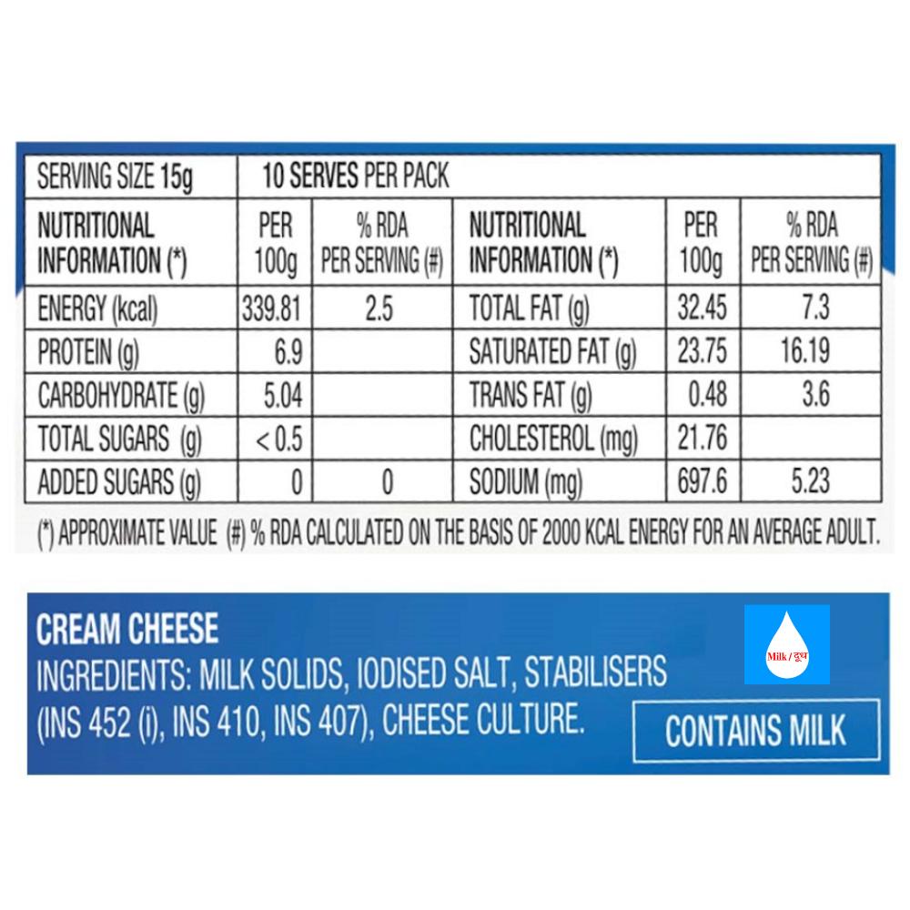 D'Lecta Cream Cheese 150 gm