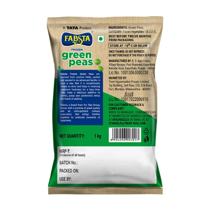 Fabsta Frozen Green Peas, 1 Kg