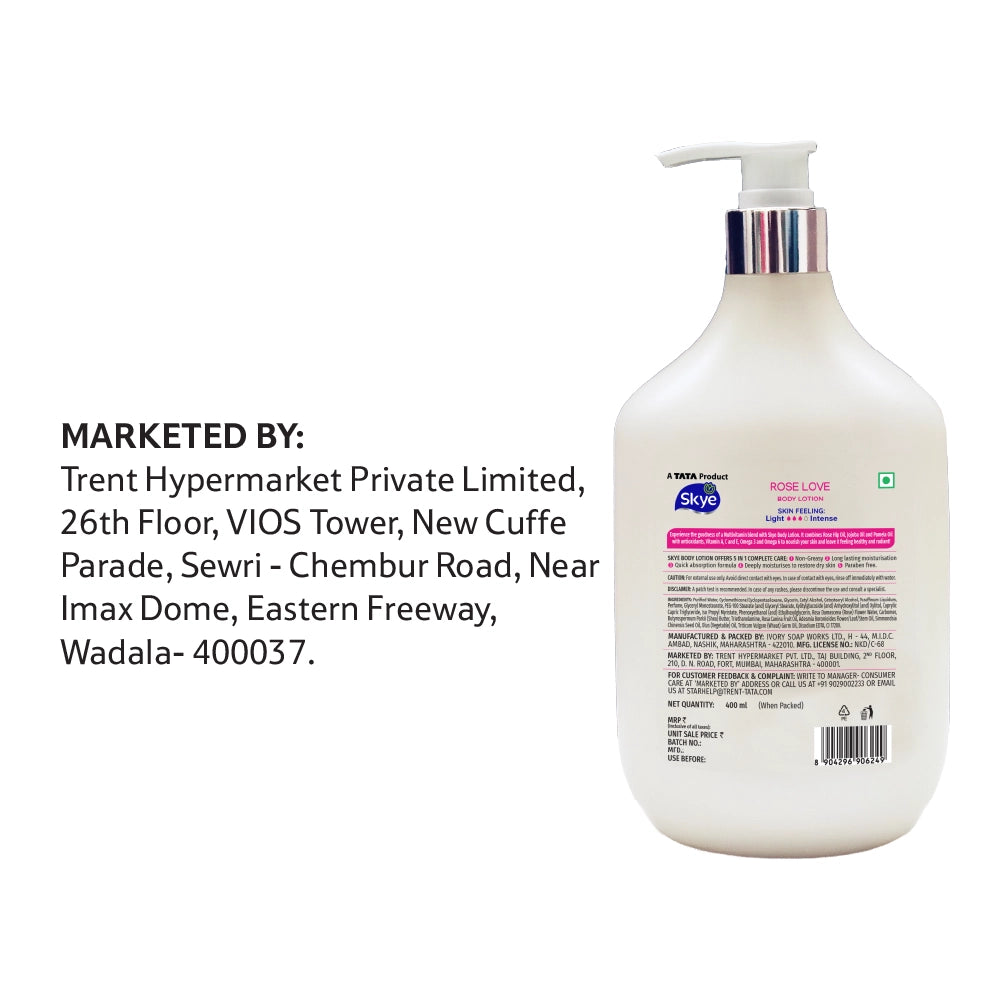 Skye Rose Love Body Lotion 400ml