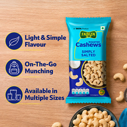 Fabsta Simply Salted Cashews, 40 g