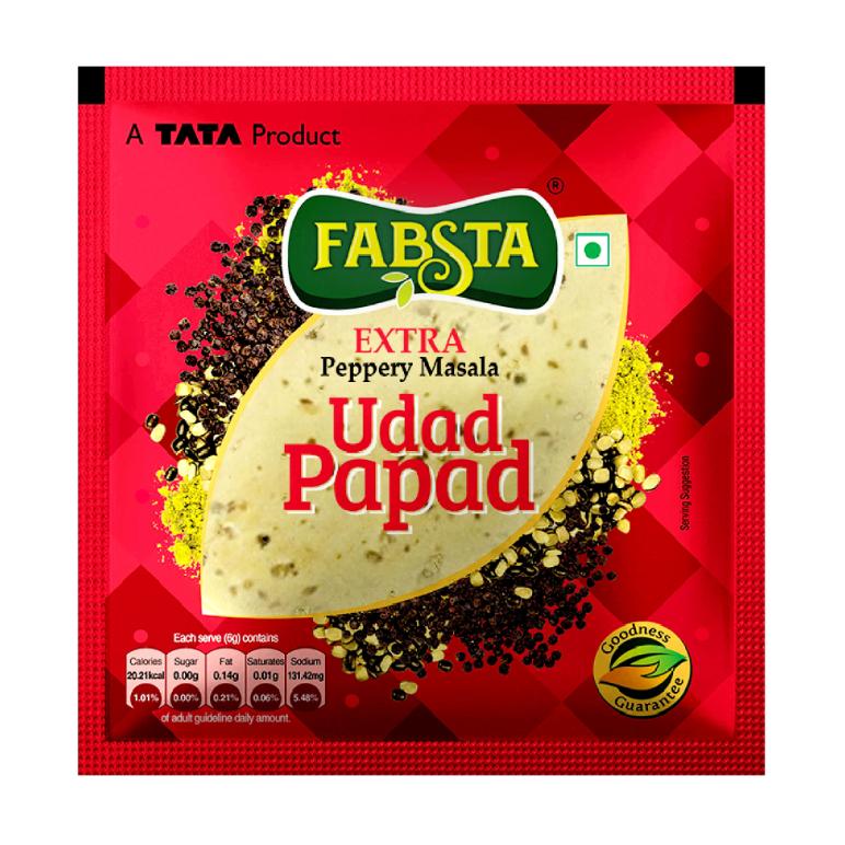 Fabsta Udad Papad Extra Peppery 200 g
