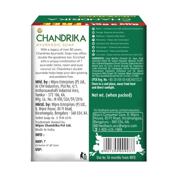 Chandrika Regular Soap 3x125 g