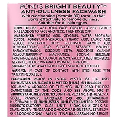 Ponds Bright Beauty Spot-Less Fairness & Germ Removal Facewash 200 g