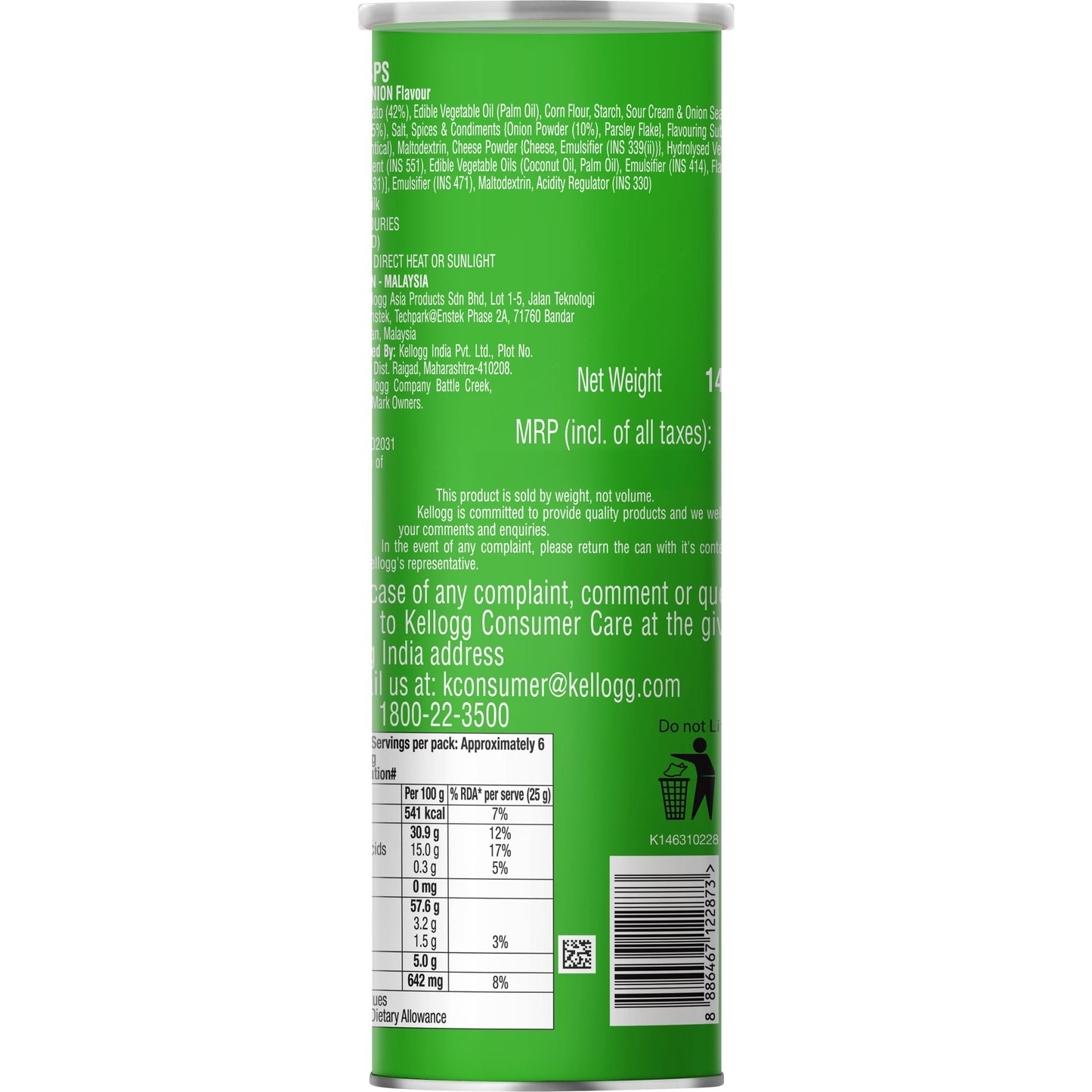 Pringles Sour Cream & Onion 141 g