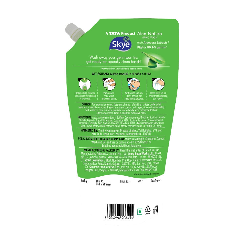 Skye Aloe Natura Handwash, 675 ml
