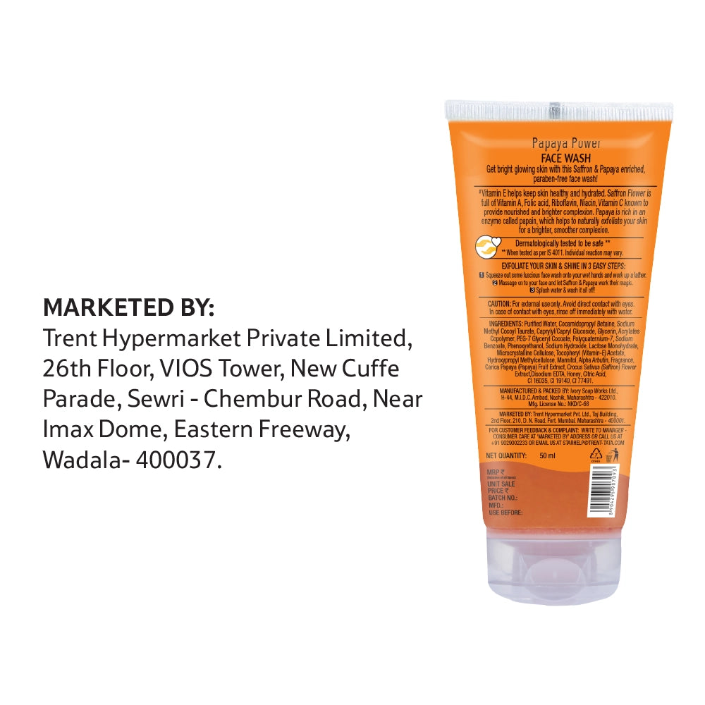 Skye Papaya Power Brightening Face Wash 50ml