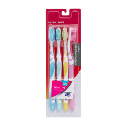 Skye Sensitive Soft Toothbrush, Pack of 4