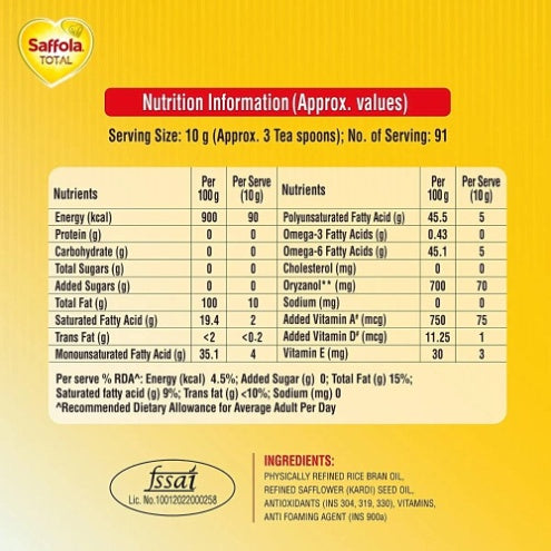 Saffola Total Health Oil 1ltr
