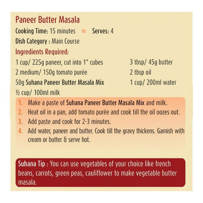 Suhana Butter Paneer Mix 50 g
