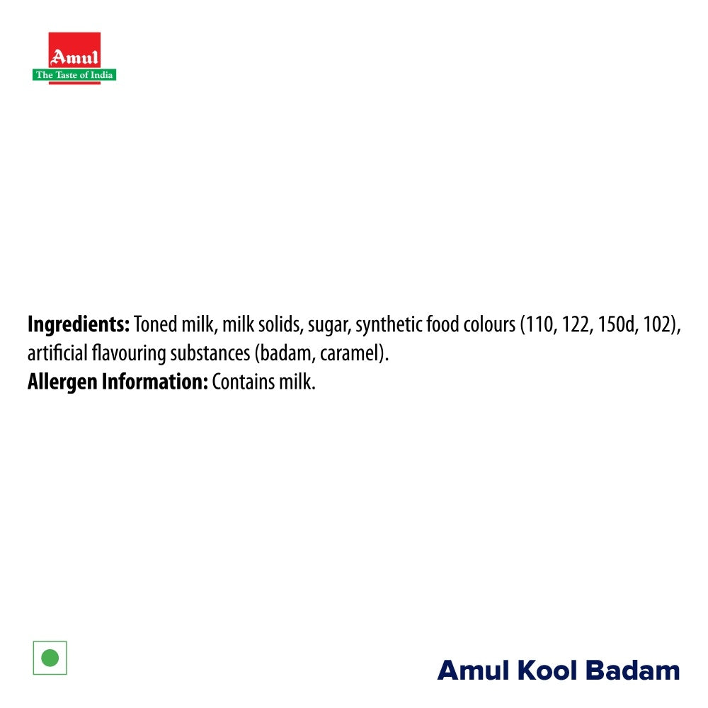 Amul Kool Badam Pet Bottle 180 ml
