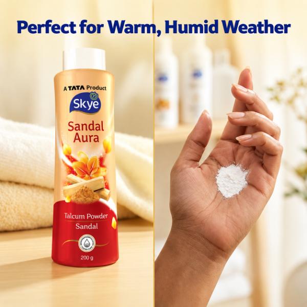 Skye Sandal Aura Talcum Powder, 200 g