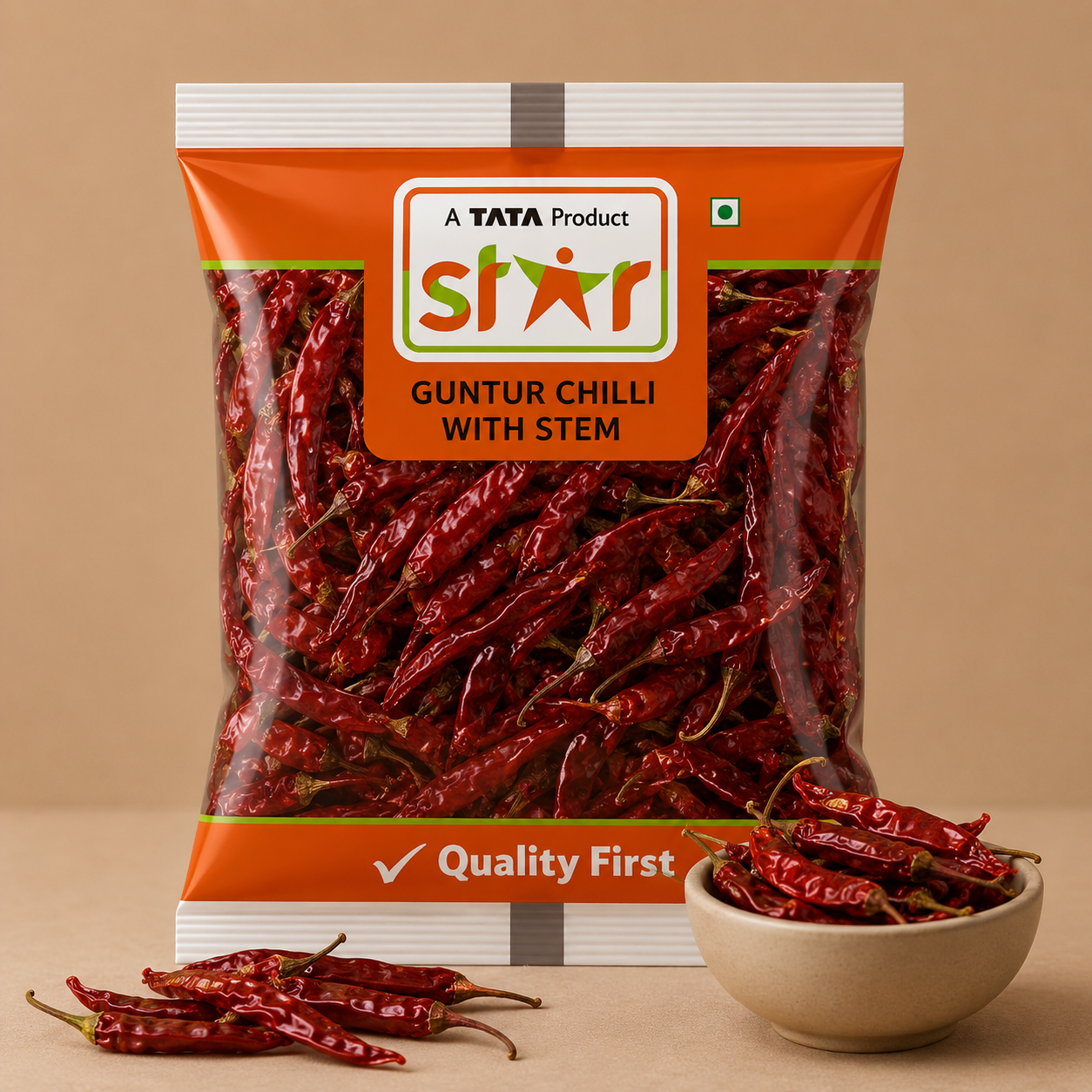 Star Whole Guntur Chilli With Stem 100 g