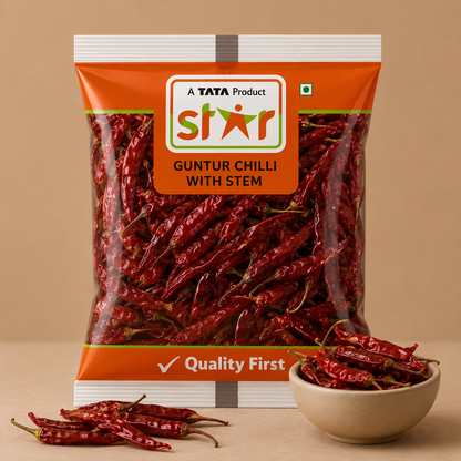 Star Whole Guntur Chilli With Stem 100 g