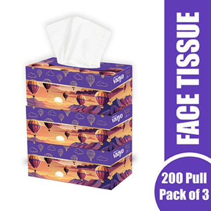 Vaayo Face Tissue 3In1 200 pulls