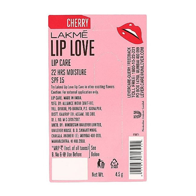 Lakme Lip Love Chapstick Cherry 4.5 g