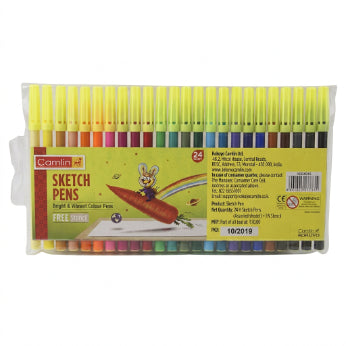 Camlin Sketch Pen With Stencil 24 shade