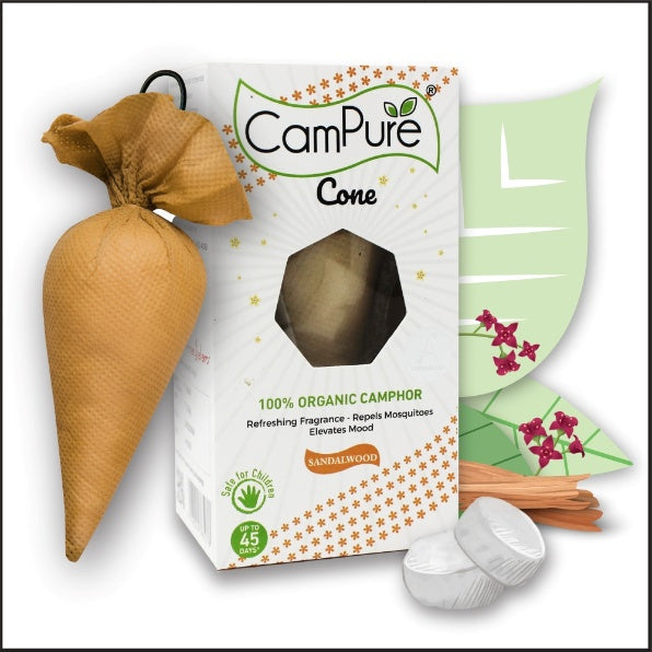 Campure Sandalwood Camphor Cone 60 g