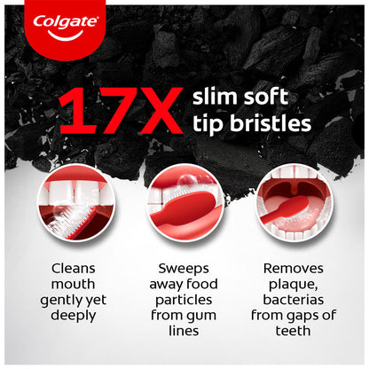Colgate Slimsoft Charcoal Tooth Brush buy 2 get 2 free