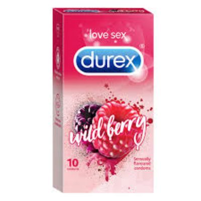 Durex Wildberry Flavoured Condom pack of 10