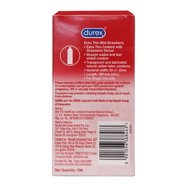 Durex Wildberry Flavoured Condom pack of 10