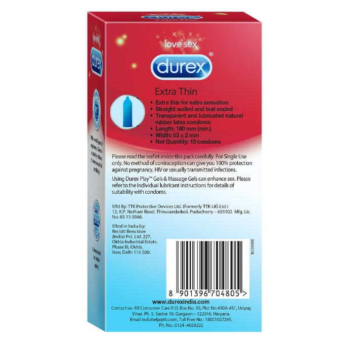 Durex Extra Thin Condom pack of 10