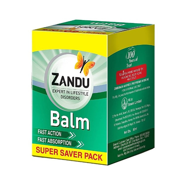 Zandu Balm For Headache, Backache & Cold 50 ml