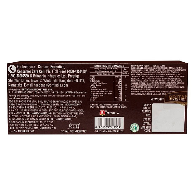 Britannia Fudgeit Browine Cake Combi 120 g