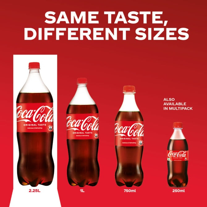 Coca Cola Carbonated Soft Drink Pet Bottle 2.25 ltr