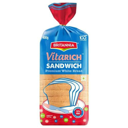 Britannia Vitarich Sandwich Premium White Bread 400 g