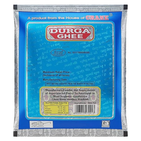 Durga Pure Ghee Pouch 1ltr