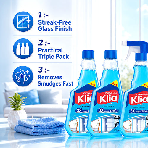 Klia Disinfectant Glass Cleaner Combi 3x500ml