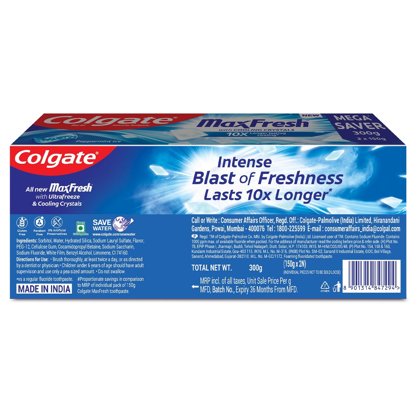 Colgate Max Fresh Blue Toothpaste 300 gm