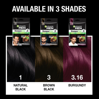 Garnier Natural Black Color Men Shampoo 20 ml