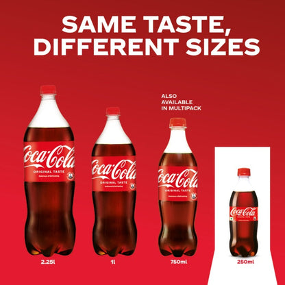 Coca Cola Carbonated Soft Drink Pet Bottle 8x250 ml