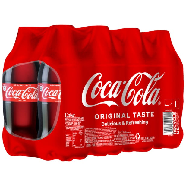 Coca Cola Carbonated Soft Drink Pet Bottle 8x250 ml