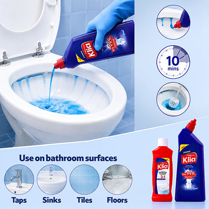 Klia Bathroom Hygiene Combi (Klia Toilet cleaner 1 L, Klia Bathroom cleaner 500 ml)