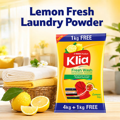 Klia Lemon Detergent Powder 4+1 kg