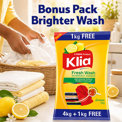 Klia Lemon Detergent Powder 4+1 kg