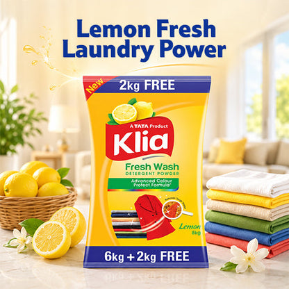 Klia Lemon Detergent Powder 6+2 kg