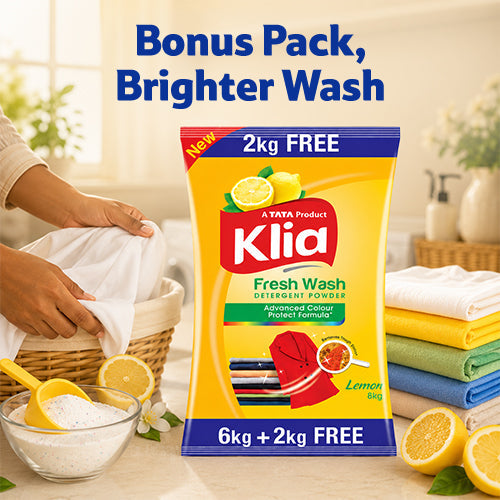 Klia Lemon Detergent Powder 6+2 kg