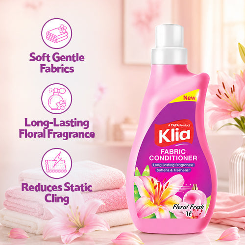 Klia Fabric Conditioner Pink Bottle 1 ltr