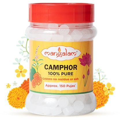 Mangalam Pure Camphor Tablet Jar 100 g