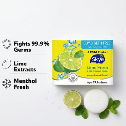 Skye Lime Recharge Soap, Pack of 3 x 125 g