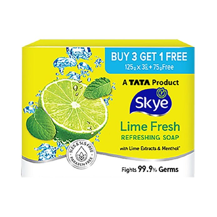 Skye Lime Recharge Soap, Pack of 3 x 125 g