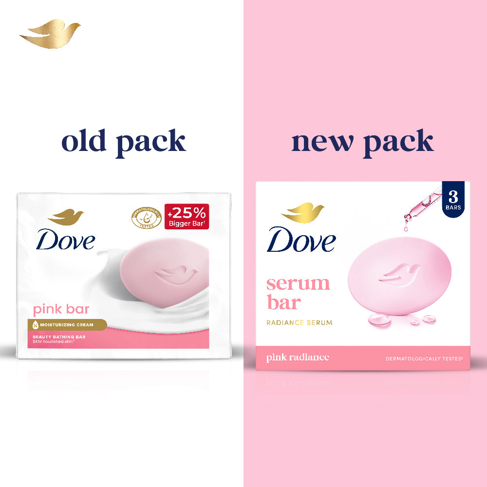Dove Pink Rosa Beauty Bar - Soft, Smooth, Moisturised Skin 3x125  gm