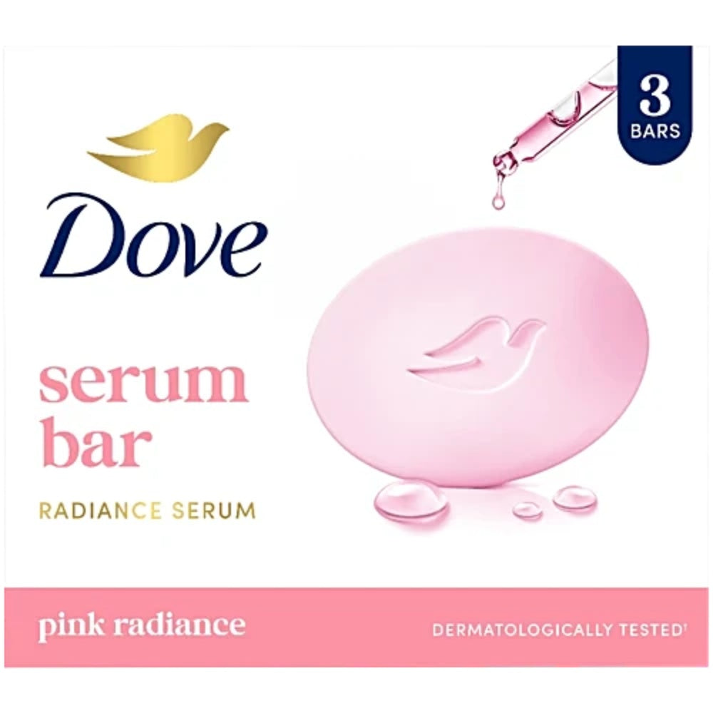 Dove Pink Rosa Beauty Bar - Soft, Smooth, Moisturised Skin 3x125 g