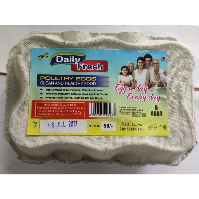 Daily Fresh Eggs Pack 6 pcs