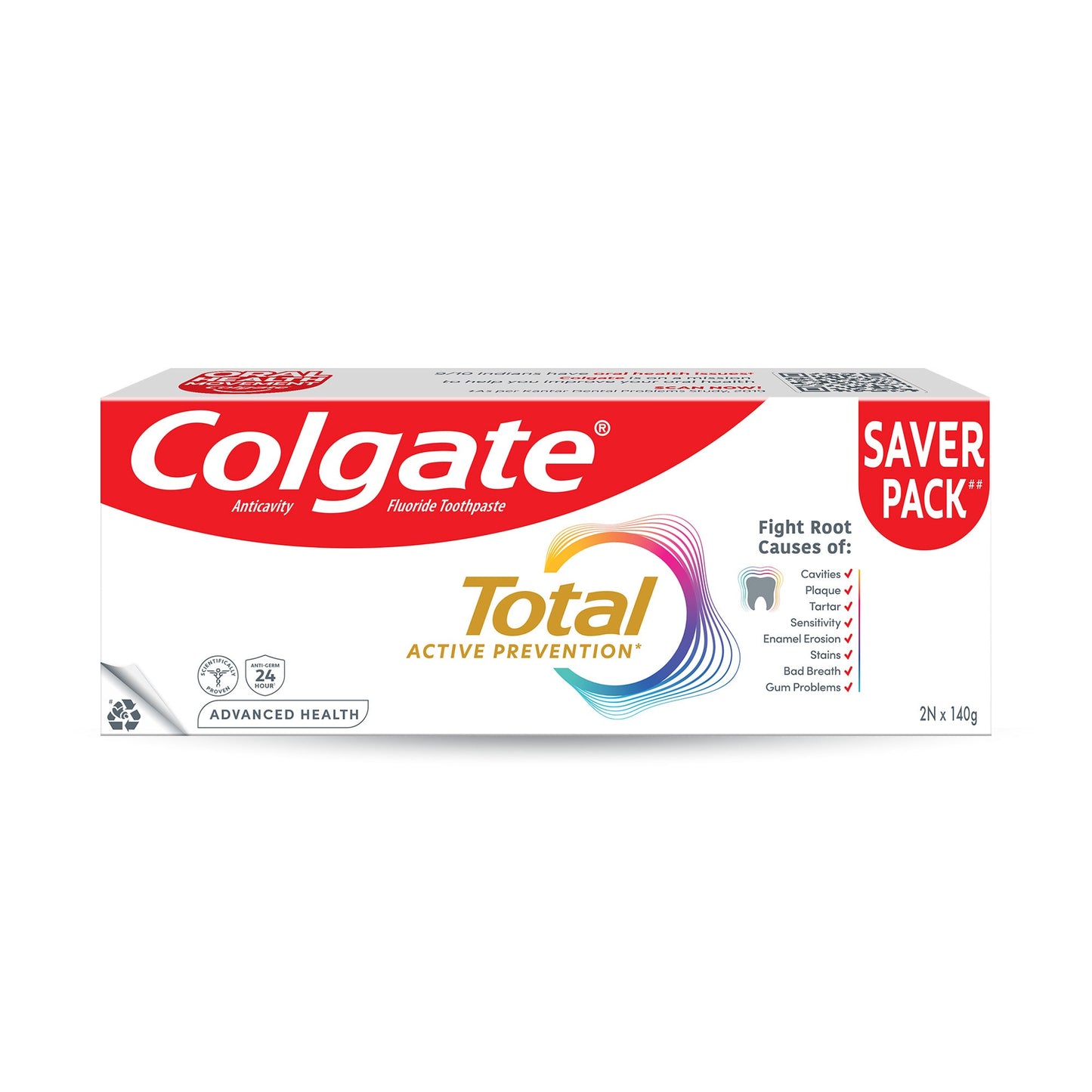 Colgate Total Advance Tooth Paste 2x150 g