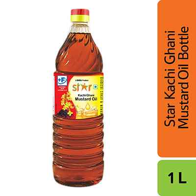 Star Kachi Ghani Mustard Oil Bottle 1 Ltr