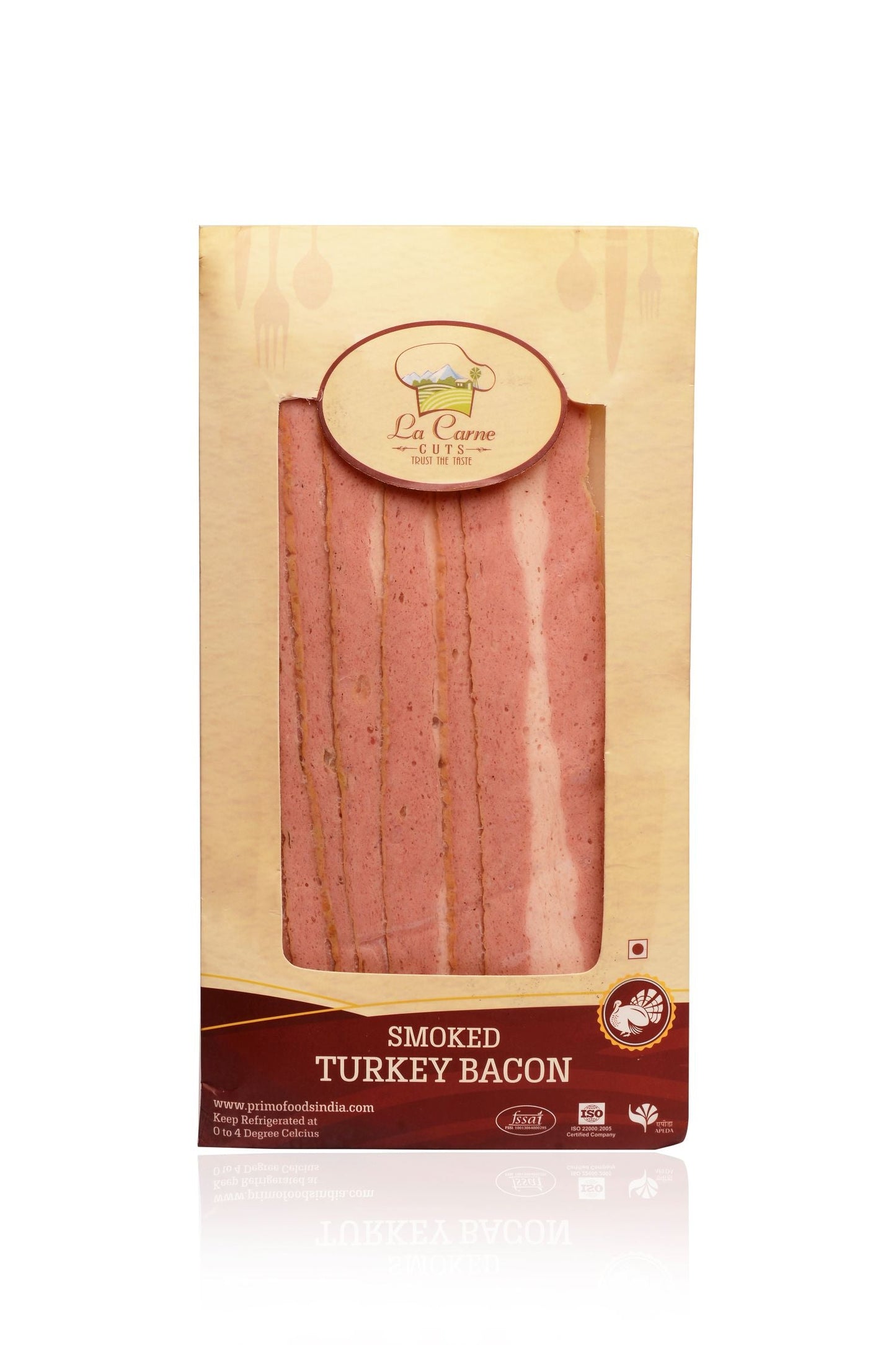La Carne Smoked Turkey Bacon 180 Gm
